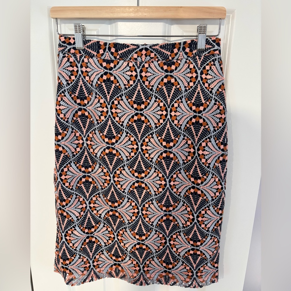 Moulinette Soeurs Multicolored Geometric Pencil Skirt